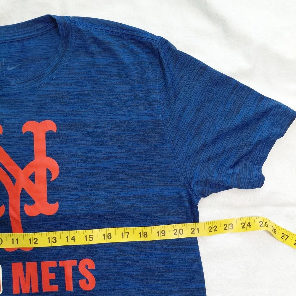 Nike New York Mets Graphic Baseball Authentic T Shirt Mens Size Large Blue